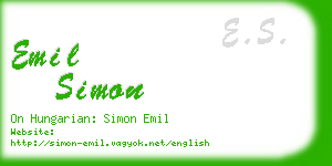 emil simon business card